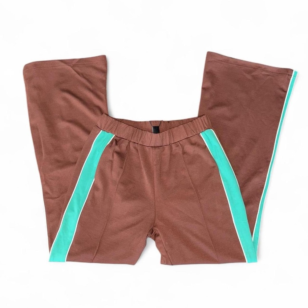 Cider Brown and Teal Stripe Athletic Style Pants Women’s Size Small NWT